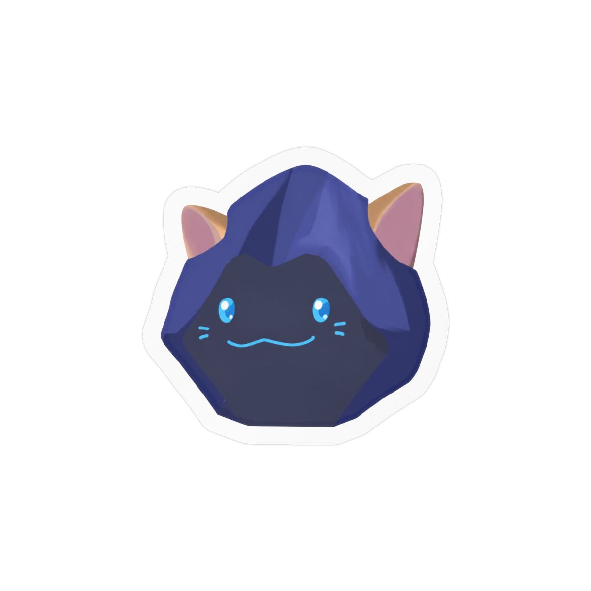Shadow Cat Sticker | Mysterious Cute Vinyl Decal - alternate angle 1, merchandise