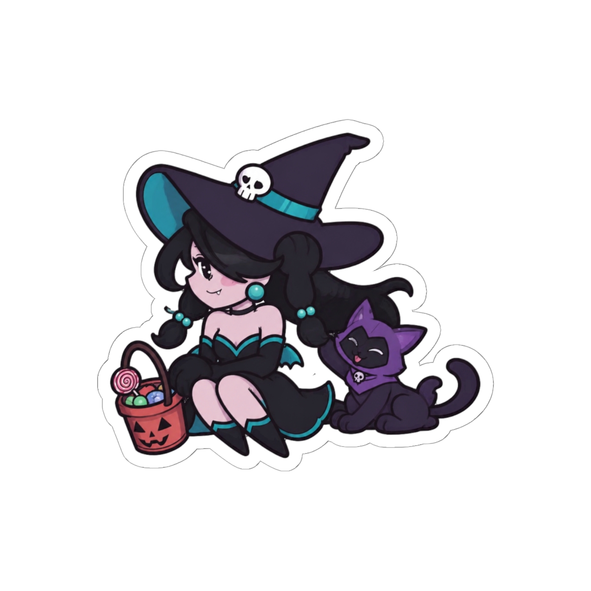 Living Nightmare Chibi Sticker | Cute Kawaii Horror Vinyl Decal - alternate angle 2, merchandise
