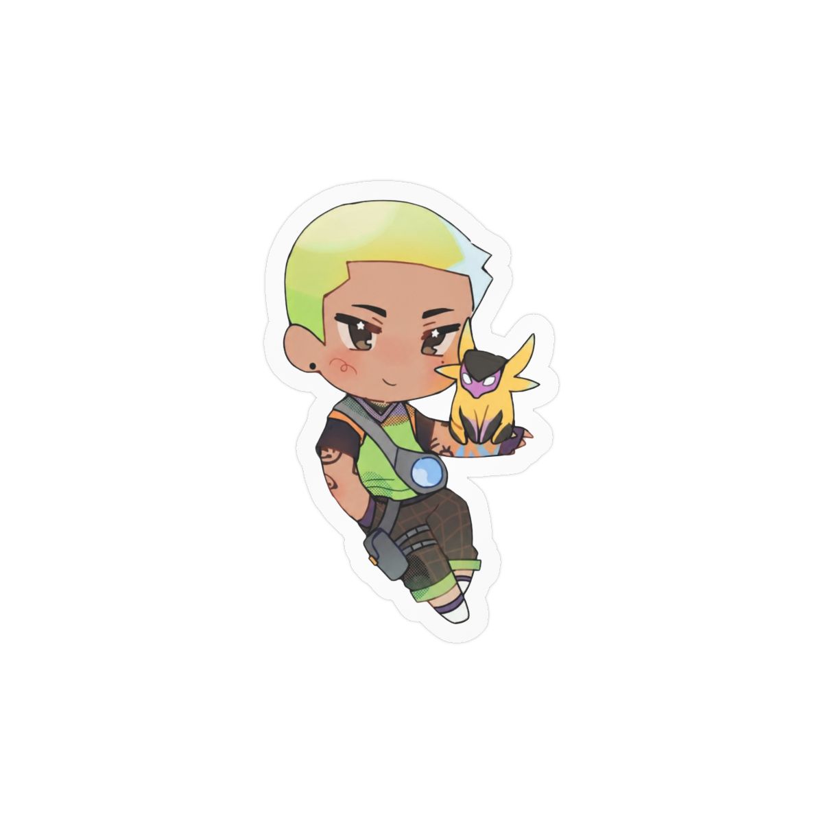 Chibi Gekko PJ Masks Sticker | Cute Vinyl Decal for Laptops - alternate angle 2, merchandise