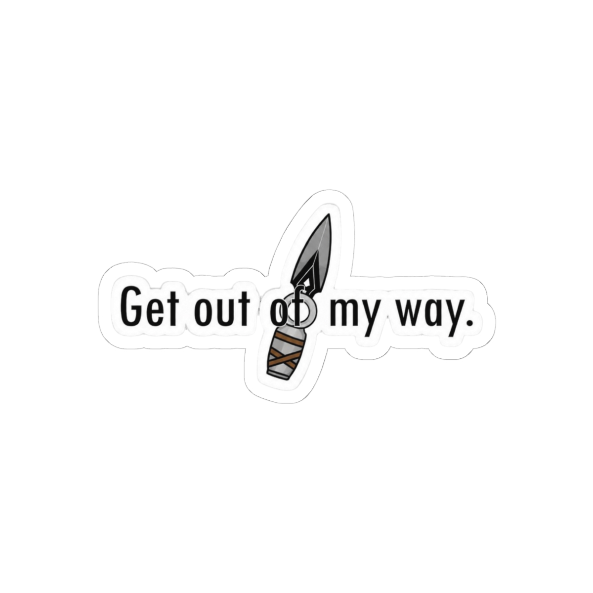 Get Out of My Way Sassy Sticker | Bold Vinyl Decal for Laptops & Cars - alternate angle 2, merchandise
