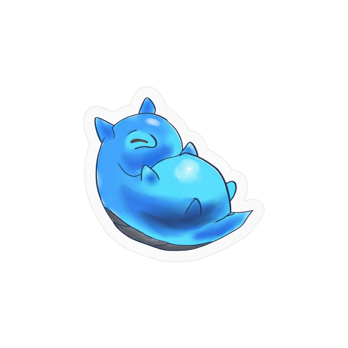 Dizzy Gecko Sticker | Cute Cartoon Vinyl Decal for Laptops & Bottles - alternate angle 1, merchandise