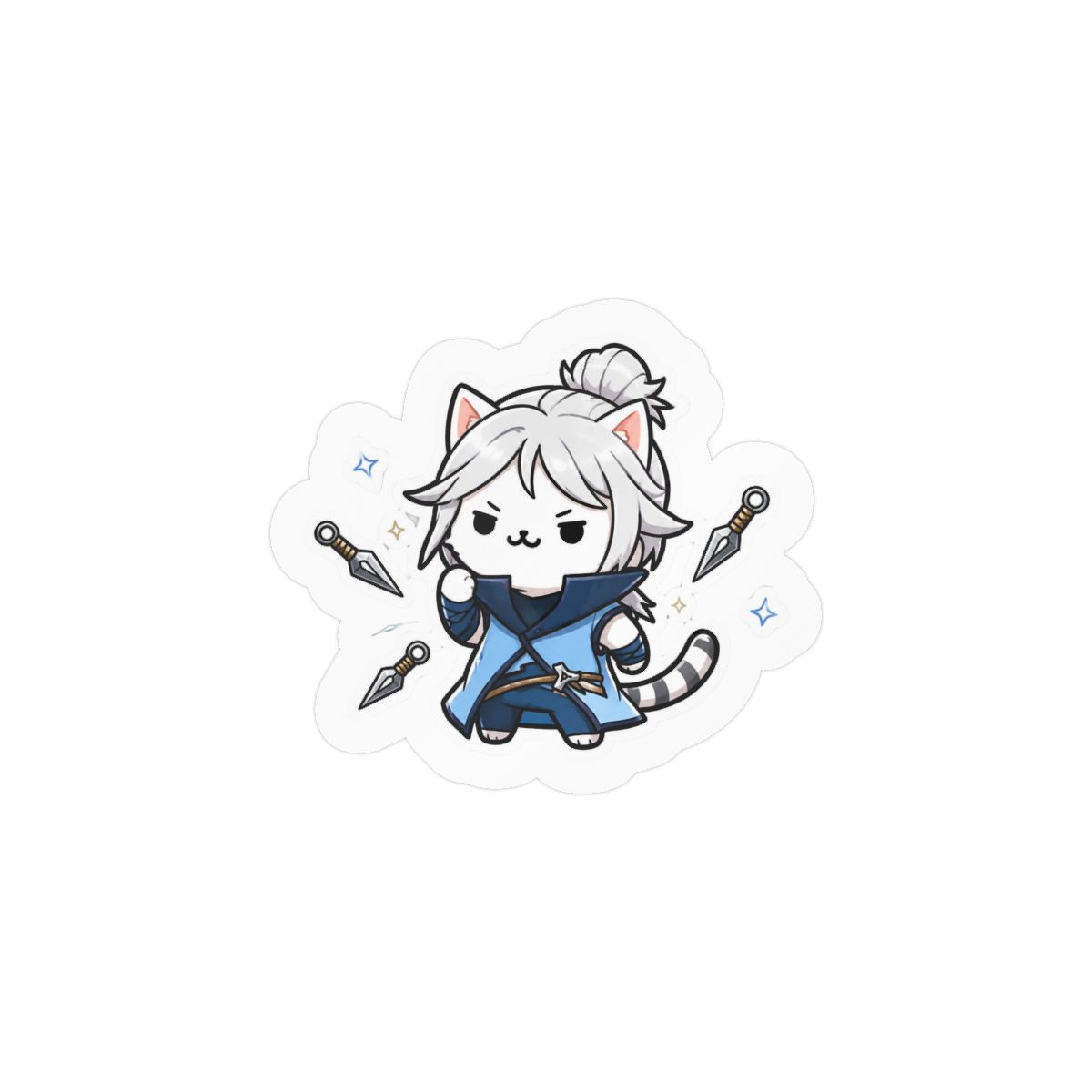 Wind Agent Cat Sticker | Cute Fantasy Vinyl Decal Laptop Water Bottle - alternate angle 1, merchandise