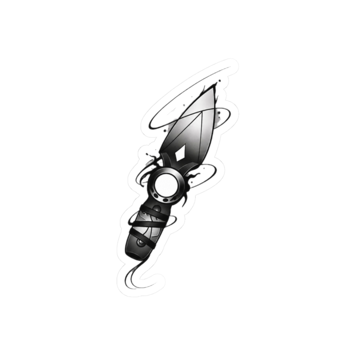Jett Blade Storm Kunai Sticker | Valorant Duelist Vinyl Decal - alternate angle 3, merchandise