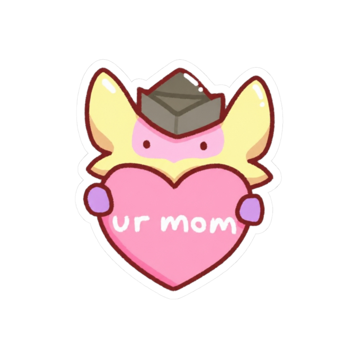 Wingman Says Ur Mom Funny Sticker | Bold Vinyl Decal - alternate angle 3, merchandise