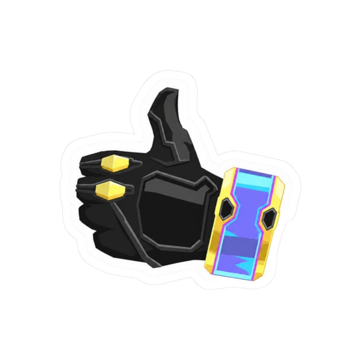 KJ Thumbs Up Spray Graffiti Bold Sticker | Vinyl Decal - alternate angle 3, merchandise