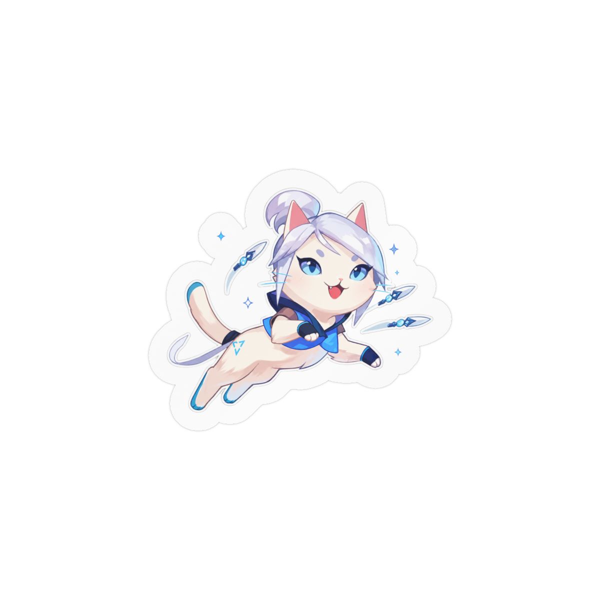 Valorant Kitty Jett Waterproof Vinyl Window Bumper Sticker Decal 5" - alternate angle 1, merchandise