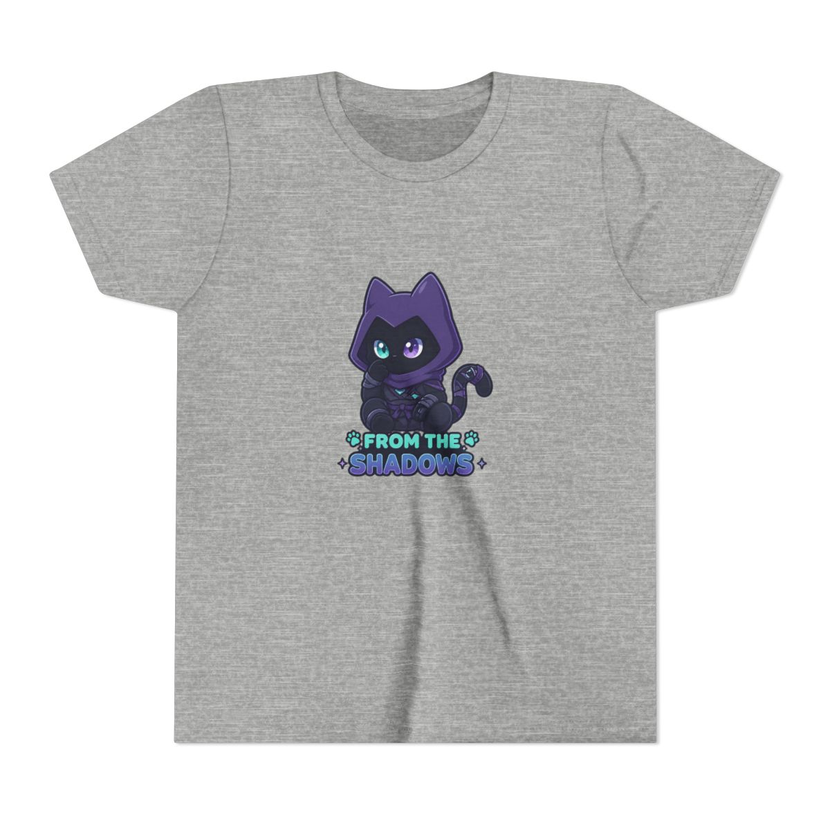 Chibi Omen Cat Valorant Gaming | Cute Kids T Shirt - alternate angle 2, merchandise